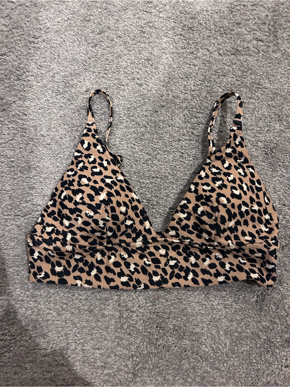 aerie Leopard Print bikini top - Tan & Black
